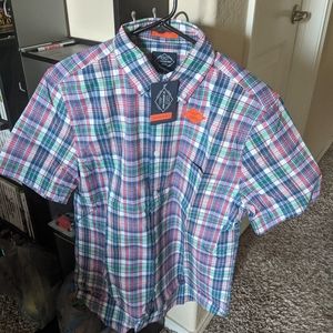 St. John's Bay Stretch Button Front - Small